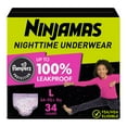 thumbnail image 1 of Ninjamas Nighttime Bedwetting Underwear for Girls, Sizes Small-Extra Large, 1 of 11
