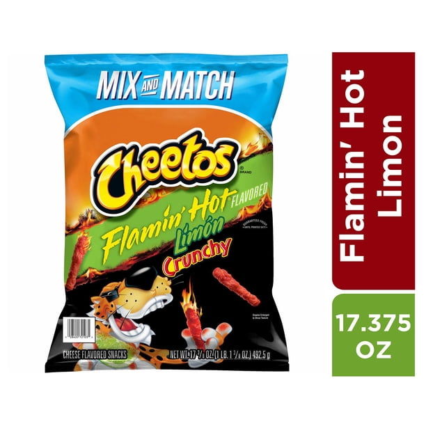Cheetos Flamin' Hot Limon Crunchy Cheese Flavored Snacks, 17.375