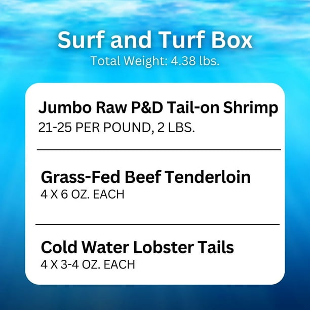 Member's Mark Premium Surf and Turf Curated Box, Frozen, 4.38 lbs