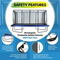 thumbnail image 5 of Upper Bounce 8’ x 14’ Gymnastics Style Rectangular Trampoline with Fiber Flex Enclosure System, 5 of 6