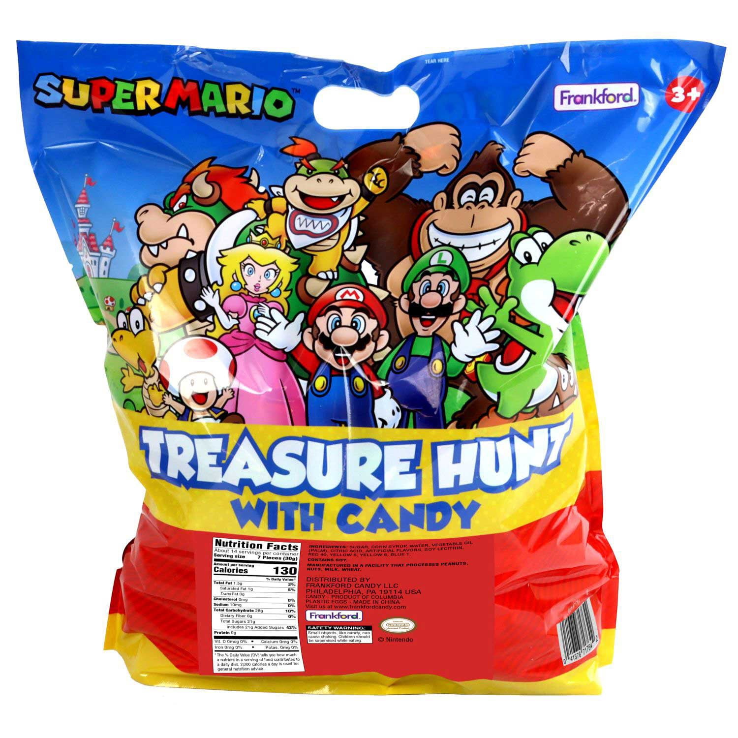 Frankford Super Mario Easter Eggs with Fruity Chewy Candy, 100 ct
