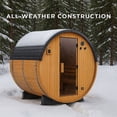thumbnail image 5 of Backyard Discovery 4-6 Person Cedar Outdoor Barrel Sauna with Electric Heater & Glass Door, 5 of 13