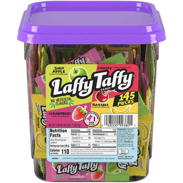 Laffy Taffy Assorted Fruit Flavored Taffy Candy, 145 pcs.