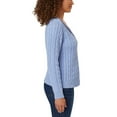thumbnail image 2 of Lands' End Women's V-Neck Cable Sweater, 2 of 5
