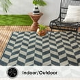 thumbnail image 5 of Nicole Miller New York Patio Country Calla Contemporary Herringbone Indoor/Outdoor Area Rug, 5 of 9