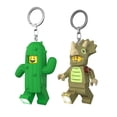 thumbnail image 2 of LEGO Cactus & Triceratops Keychain Lights + Raccoon Sticker, 2 of 6