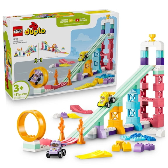 LEGO DUPLO Town 3 in 1 Creative Ramp with Vehicles, 111 pc.