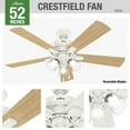 thumbnail image 7 of Hunter 52" Crestfield Indoor Ceiling Fan with LED Light and Pull Chain, 7 of 10