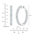 thumbnail image 5 of Lab Created Round Brilliant Diamond Hoop Earrings in 18K Gold, 5 of 6