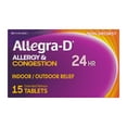 thumbnail image 1 of Allegra D 24-Hour Non-Drowsy Allergy and Congestion Relief Tablets, 15 ct., 1 of 7