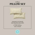 thumbnail image 9 of Martha Stewart Tulum Indoor/Outdoor Decorative Pillow, Set of 2, Choose Size, 9 of 10