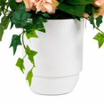 thumbnail image 2 of Artificial 26" Hydrangeas with Mixed Ivy in Ceramic Planter - White, Blue, or Pink, 2 of 5