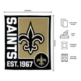 thumbnail image 3 of Logo Brands New Orleans Saints 60"x70" Super Plush Blanket, 3 of 6