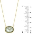 thumbnail image 5 of Cushion Cut Gemstone Bezel Set Necklace in 14K Gold, 5 of 5