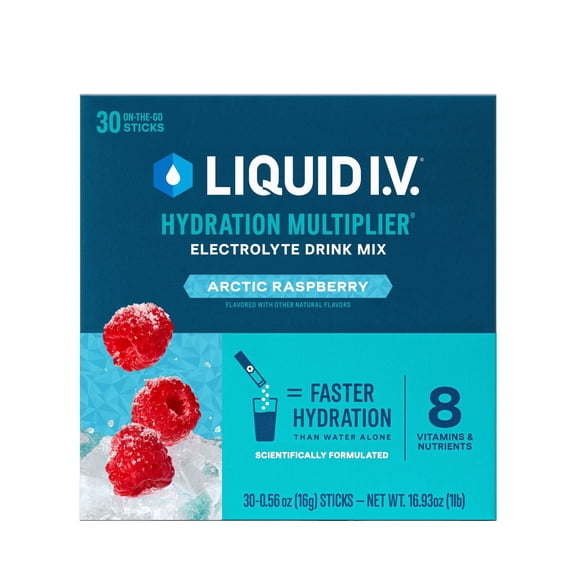 Liquid I.V. Hydration Multiplier Electrolyte Powder, Arctic Raspberry, 30 pk.