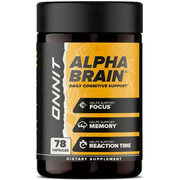 ONNIT Alpha BRAIN Nootropic Brain Health Supplement Capsules, 78 ct.