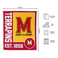 thumbnail image 3 of Logo Brands Maryland Terrapins 60"x70" Super Plush Blanket, 3 of 6