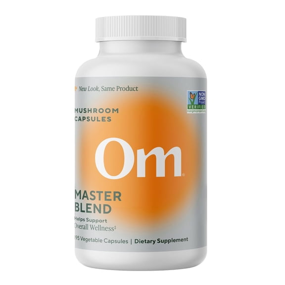 Om Mushrooms Master Blend, Organic Mushroom Supplements, 195 CT