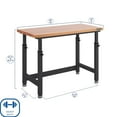 thumbnail image 3 of Seville Classics UltraHD Height Adjustable Workbench, 48" W x 24" D x 28.5"-42" H, 3 of 14
