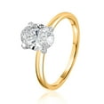 thumbnail image 2 of Lab Created Oval Cut Diamond Solitaire Ring in 18K Gold, 2 of 7