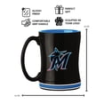 thumbnail image 2 of Logo Brands Miami Marlins 14oz Relief Mug Set, 2 of 4