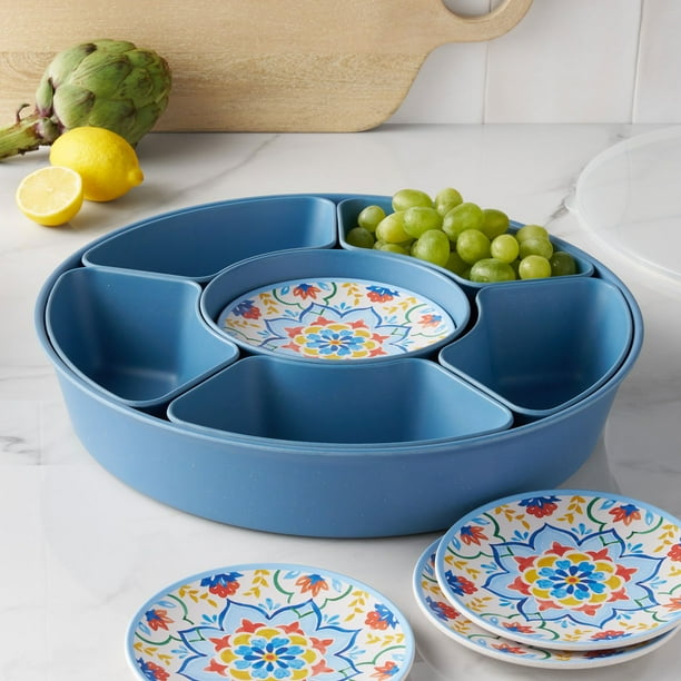 Member's Mark Bamboo Melamine 12-Piece Serve Set, Choose Color