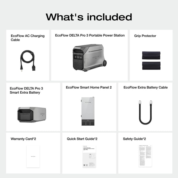 8kWh / 4kWh EcoFlow DELTA Pro 3 Bundle with Smart Home Panel 2