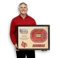 thumbnail image 4 of YouTheFan Louisville Cardinals 25-Layer Football Stadium View 3D Wall Art, 4 of 5