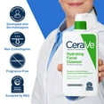 thumbnail image 6 of CeraVe Hydrating Facial Cleanser, Normal to Dry Skin, 12 fl. oz., 2 pk., 6 of 9