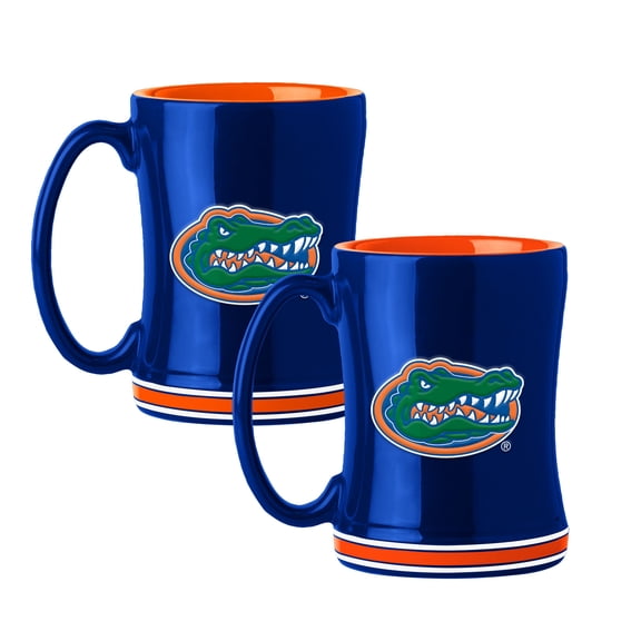 Logo Brands Florida Gators 14oz Relief Mug Set