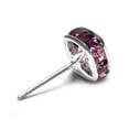 thumbnail image 2 of Swarovski Square Cut Purple Crystal Stud Earrings, 2 of 4