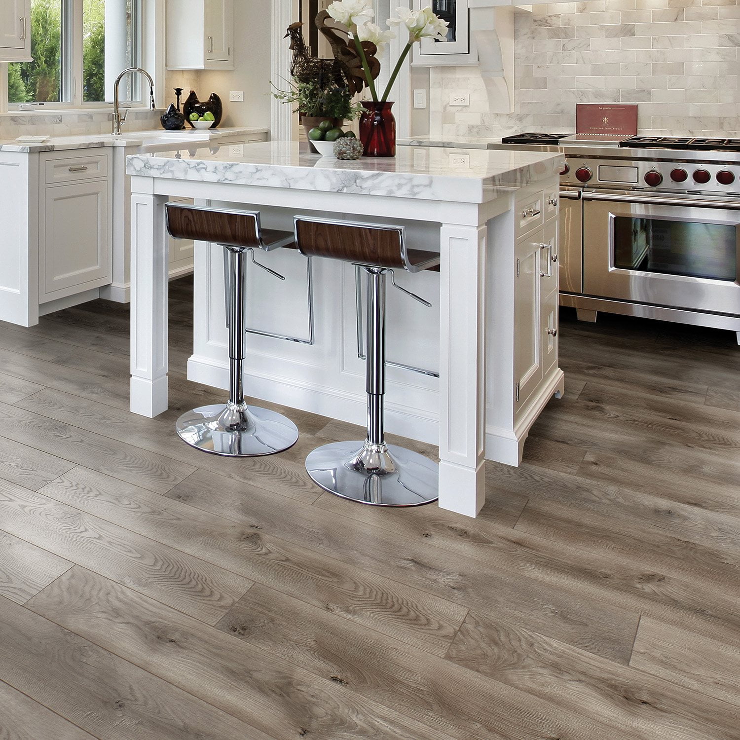 Select Surfaces Warm Gray Spill Defense Laminate Flooring