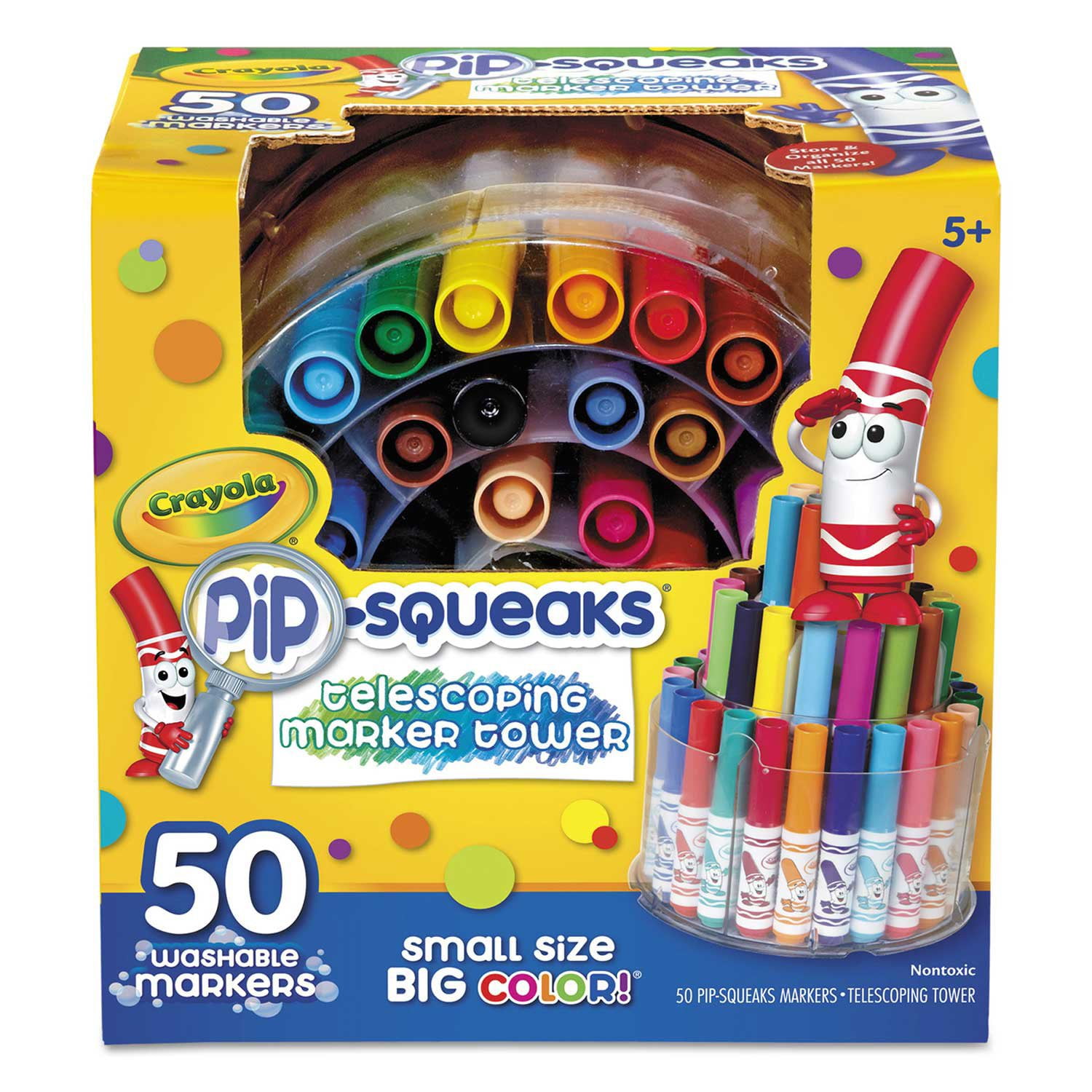 Crayola Pip-Squeaks Telescoping Marker Tower, Medium Bullet Tip
