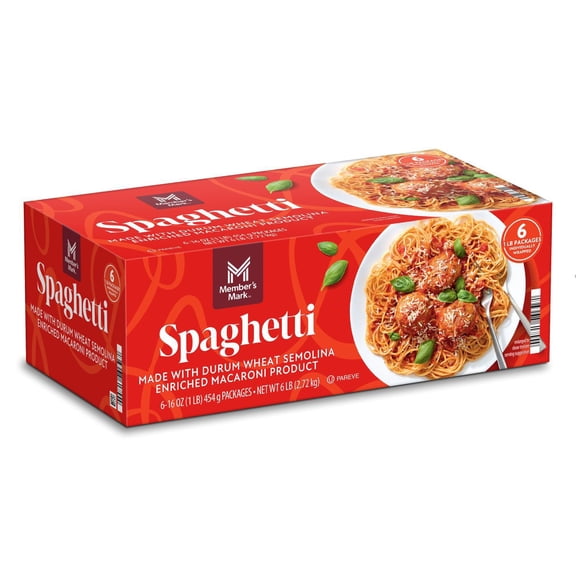 Member's Mark Spaghetti Pasta Pantry Pack, 1 lb., 6 pk.