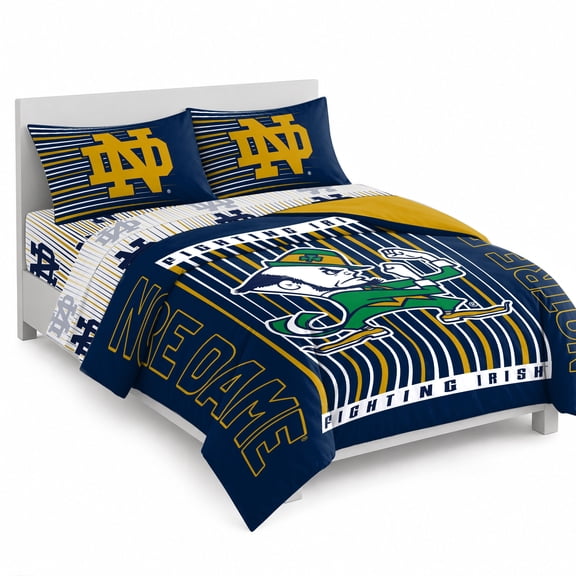 Logo Brands Notre Dame Fighting Irish Bed-In-A-Bag Set