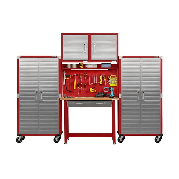 Seville Classics UltraHD 5-Piece Steel Garage Cabinet Storage Set