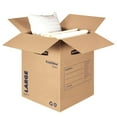 thumbnail image 3 of Bankers Box SmoothMove Basic Large Moving Boxes, 18" L x 18" W x 24" H, Kraft/Blue, 15/Carton, 3 of 5