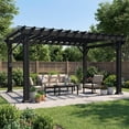 thumbnail image 1 of Range Steel Pergola with Trellis Roof & PowerPort, 1 of 5