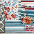 thumbnail image 3 of Town & Country Everyday Hibiscus Bloom Border Modern Floral Outdoor Rug, 3 of 3