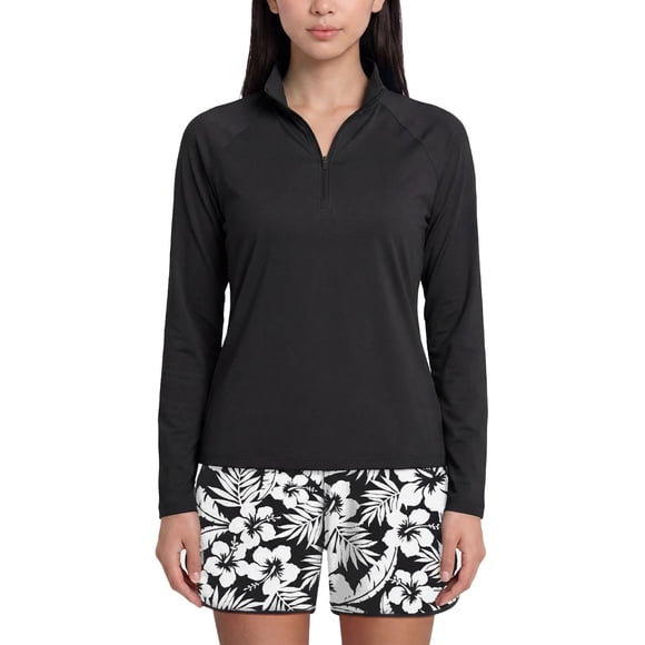 Lands' End Women's Quarter Zip Rashguard