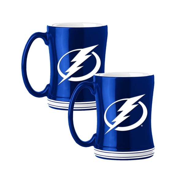 Logo Brands Tampa Bay Lightning 14oz Relief Mug Set
