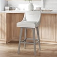 thumbnail image 7 of HH2 Home Upholstered Tapered Back Wood Adjustable Height Swivel Bar Stool, 7 of 19