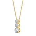thumbnail image 2 of Lab Created Round Cut 1.96 CT. T.W. 3-Stone Floating Diamond Pendant Necklace in 18K Gold, 2 of 4