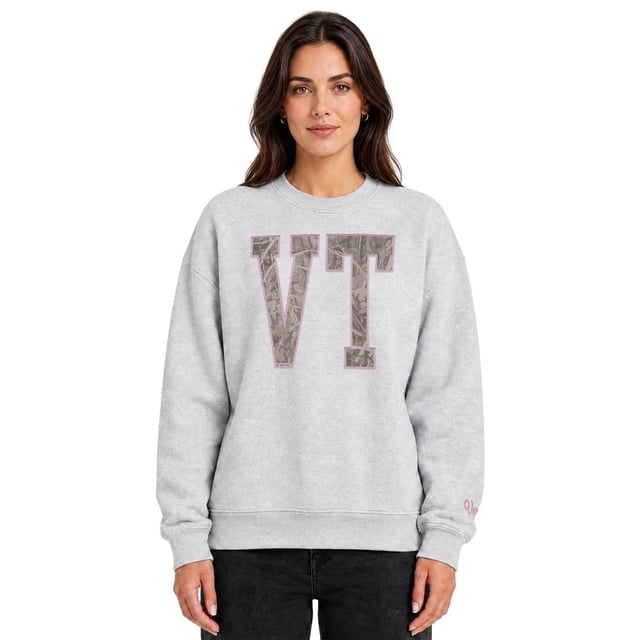 State of Mine Women's Camo Letters State Sweatshirt
