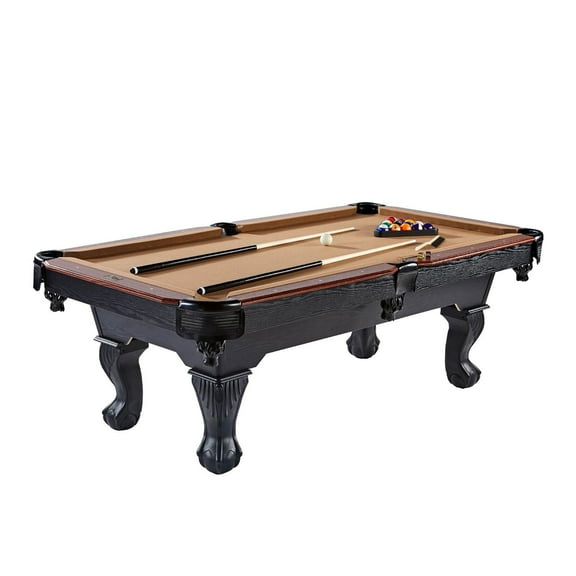 Barrington Billiards Belmont Drop Pocket Billiards Table, 7' with Pool Ball & Cue Stick Set