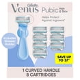 thumbnail image 1 of Venus Intimate Women's Razor, Handle, 8 Cartridges + Shower Holder, 1 of 9