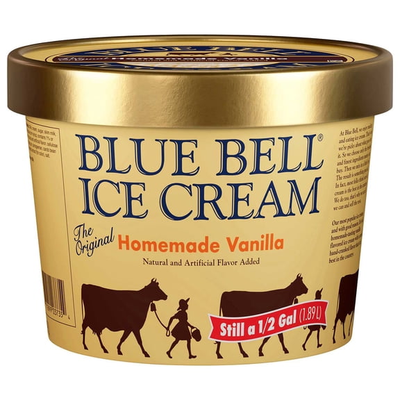 Blue Bell Homemade Vanilla Ice Cream, 64 oz., 1 ct.