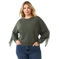 thumbnail image 5 of Edited by Maren Morris Women's Fringe Sweatshirt, 5 of 13