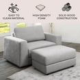 thumbnail image 2 of Elliot Stain-Resistant Oversized Armchair and Ottoman, 2 of 14