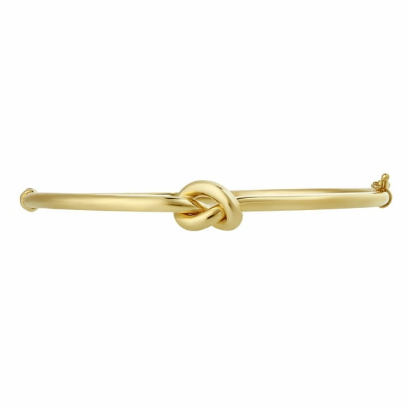 14K Yellow Gold High Polish Single Knot Tube Bangle